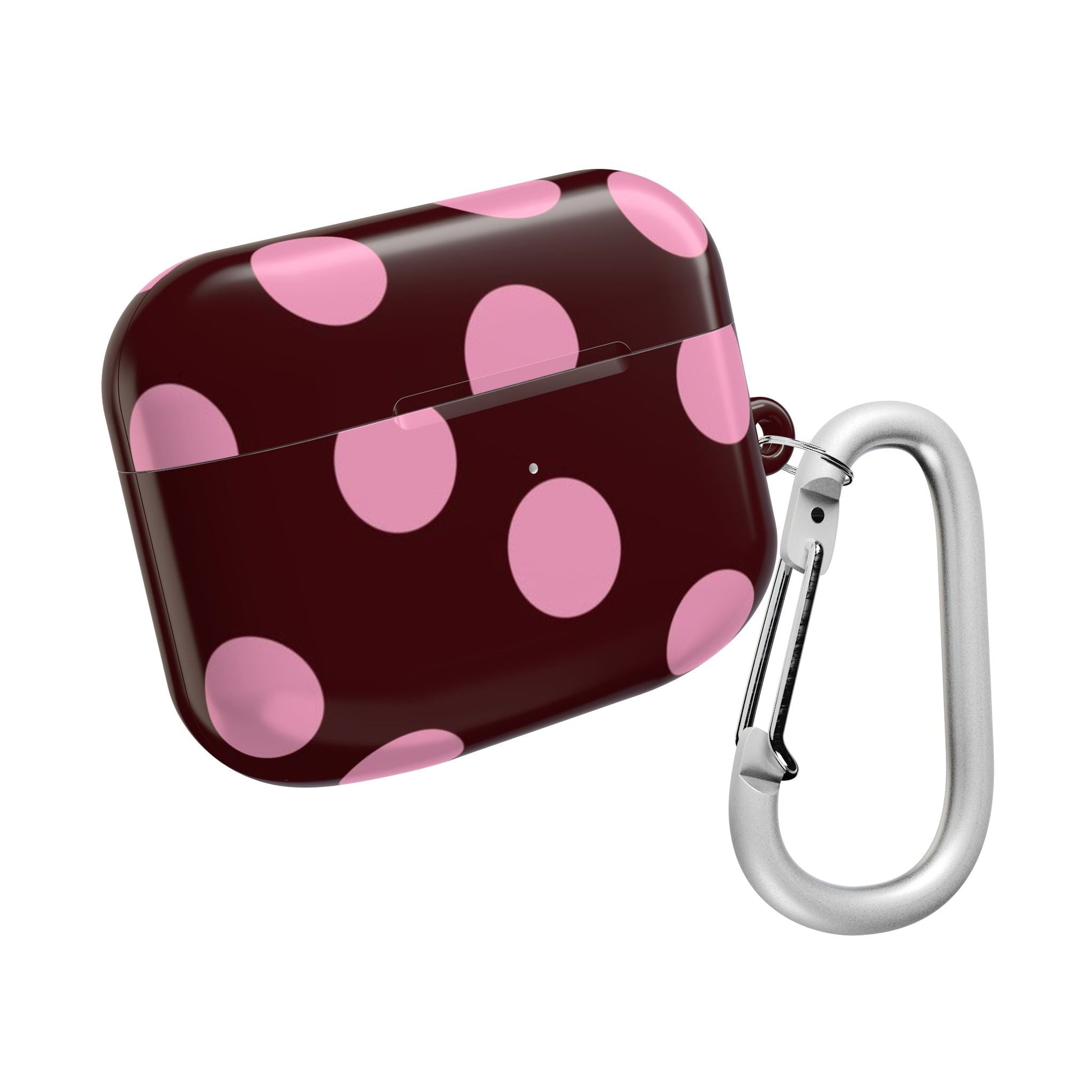 Maroon Pink Polka Dot AirPod Case - SmartHomeGoodies