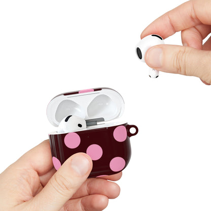 Maroon Pink Polka Dot AirPod Case - SmartHomeGoodies