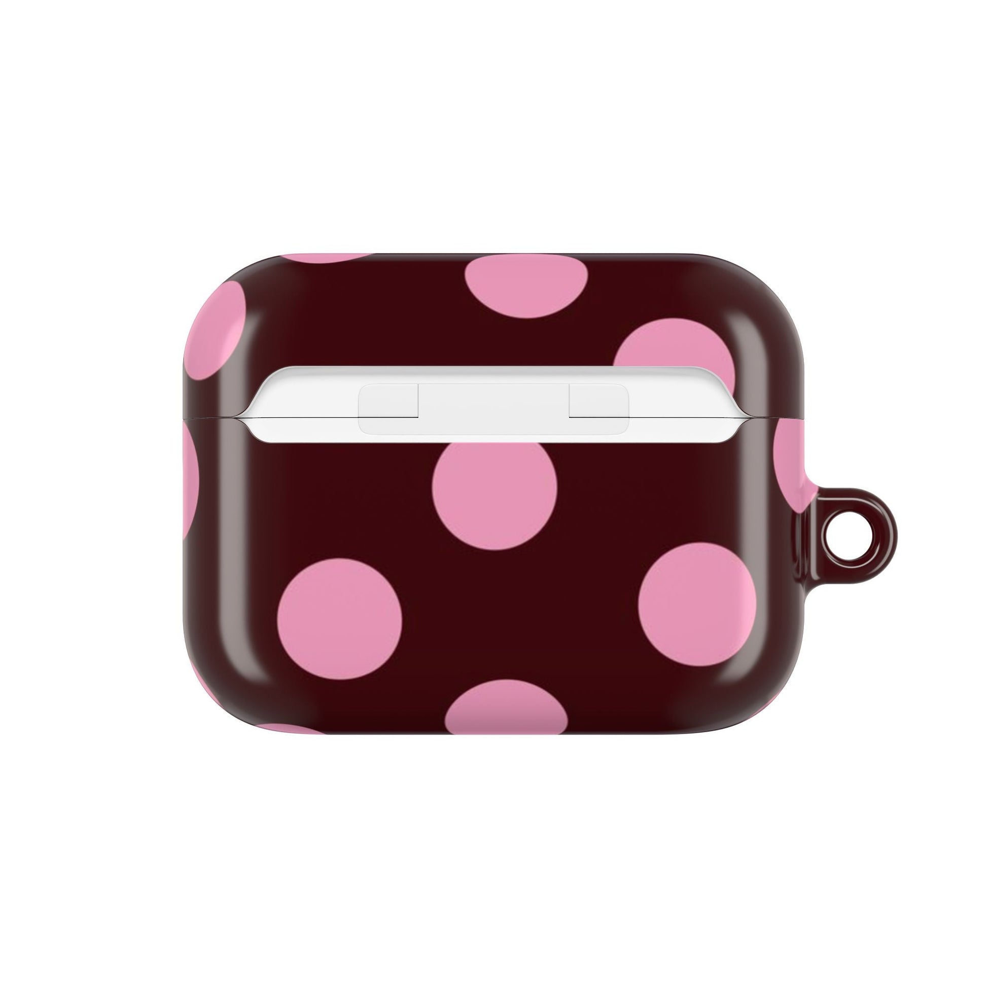 Maroon Pink Polka Dot AirPod Case - SmartHomeGoodies