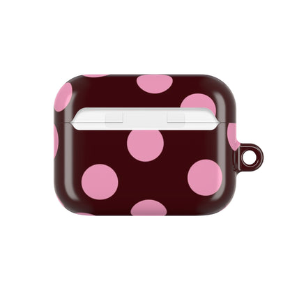 Maroon Pink Polka Dot AirPod Case - SmartHomeGoodies