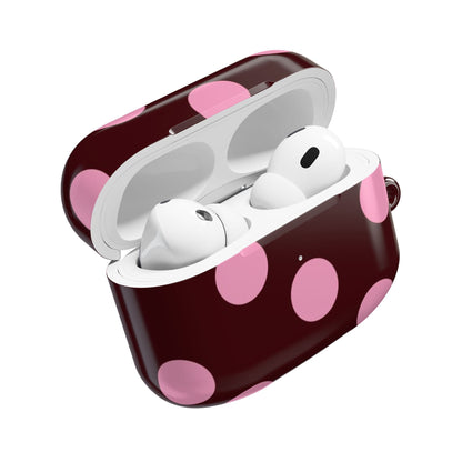 Maroon Pink Polka Dot AirPod Case - SmartHomeGoodies