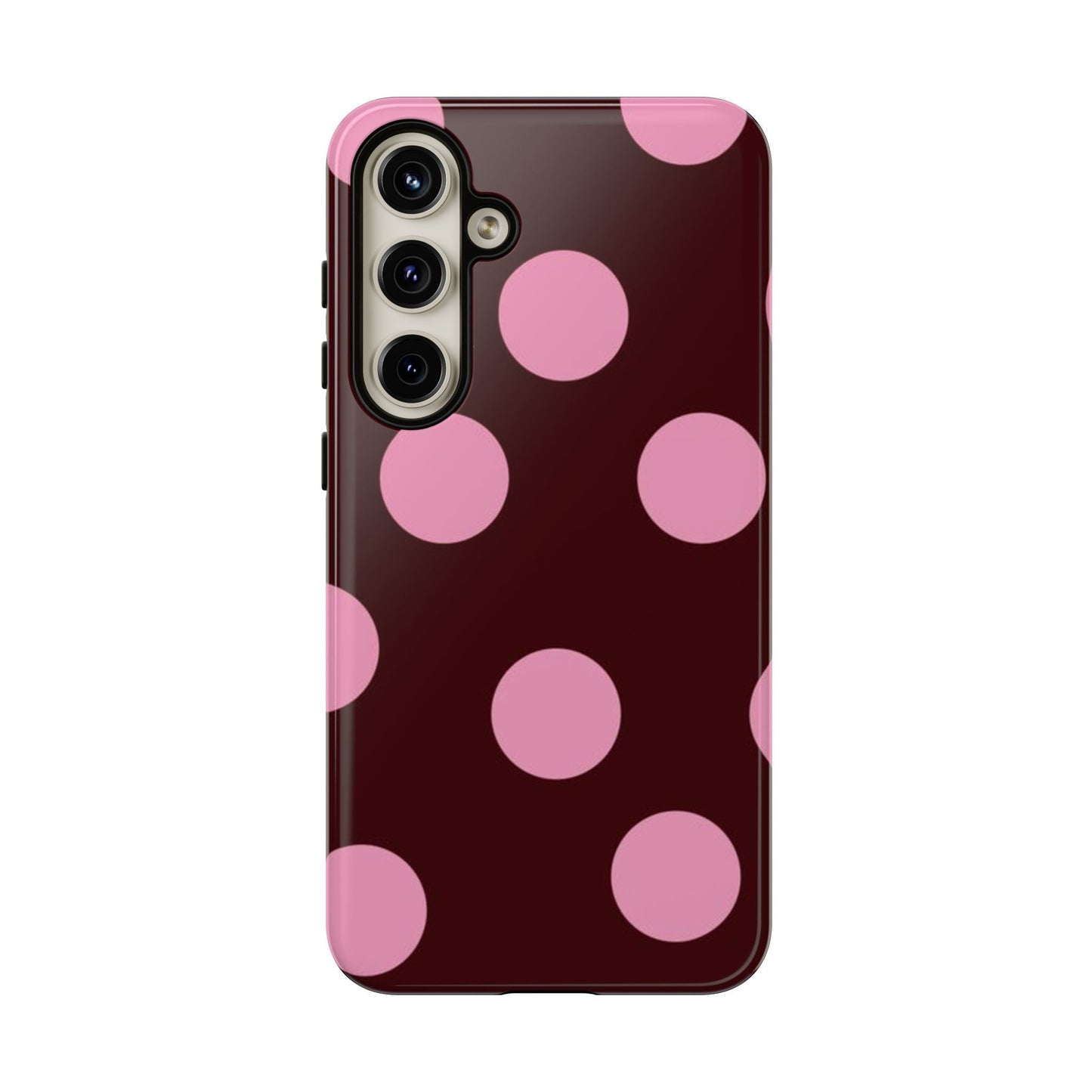 Maroon Pink Polka Dots phone case - SmartHomeGoodies