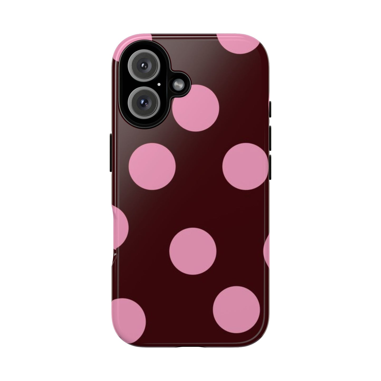 Maroon Pink Polka Dots phone case - SmartHomeGoodies