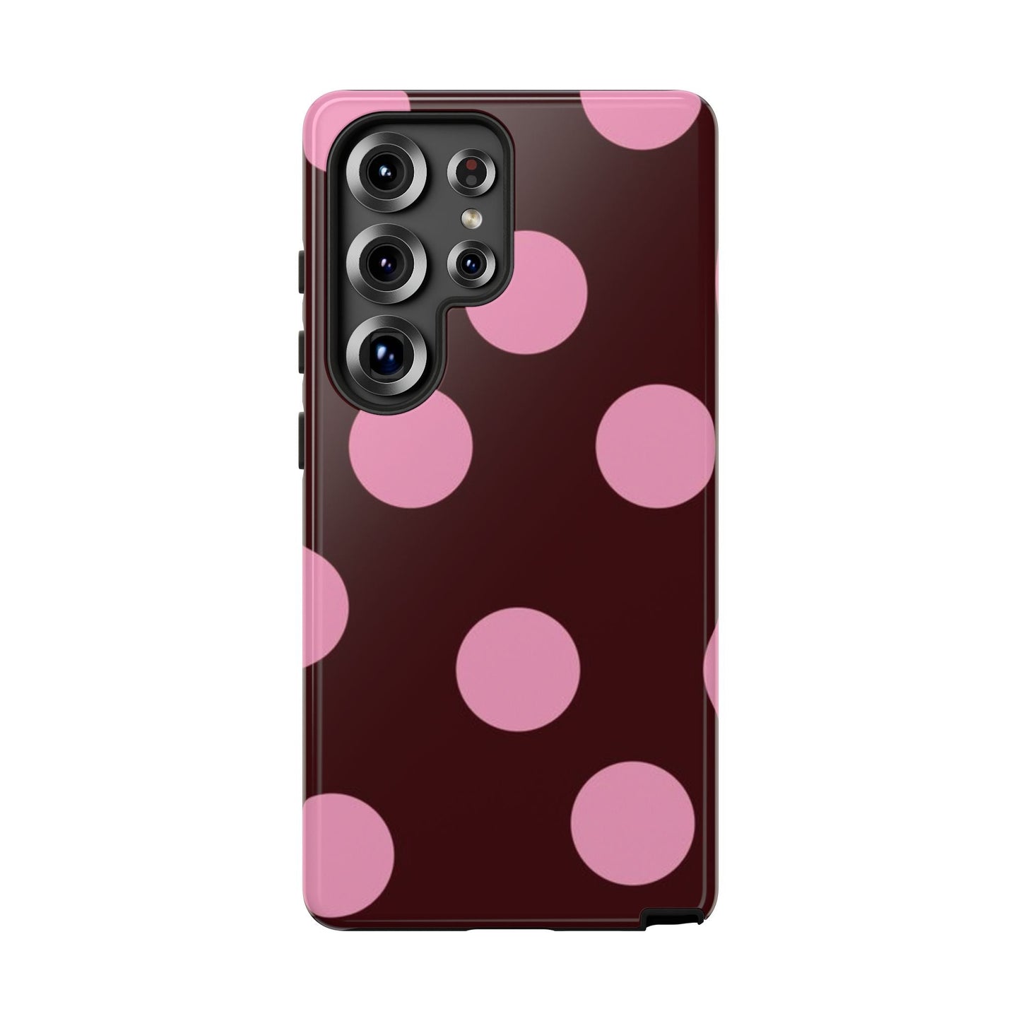 Maroon Pink Polka Dots phone case - SmartHomeGoodies