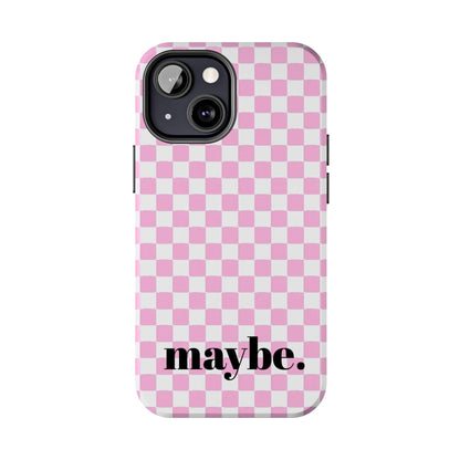 maybe. Pink Check Chess Tough iPhone Case with White and Pink Boxes - SmartHomeGoodies