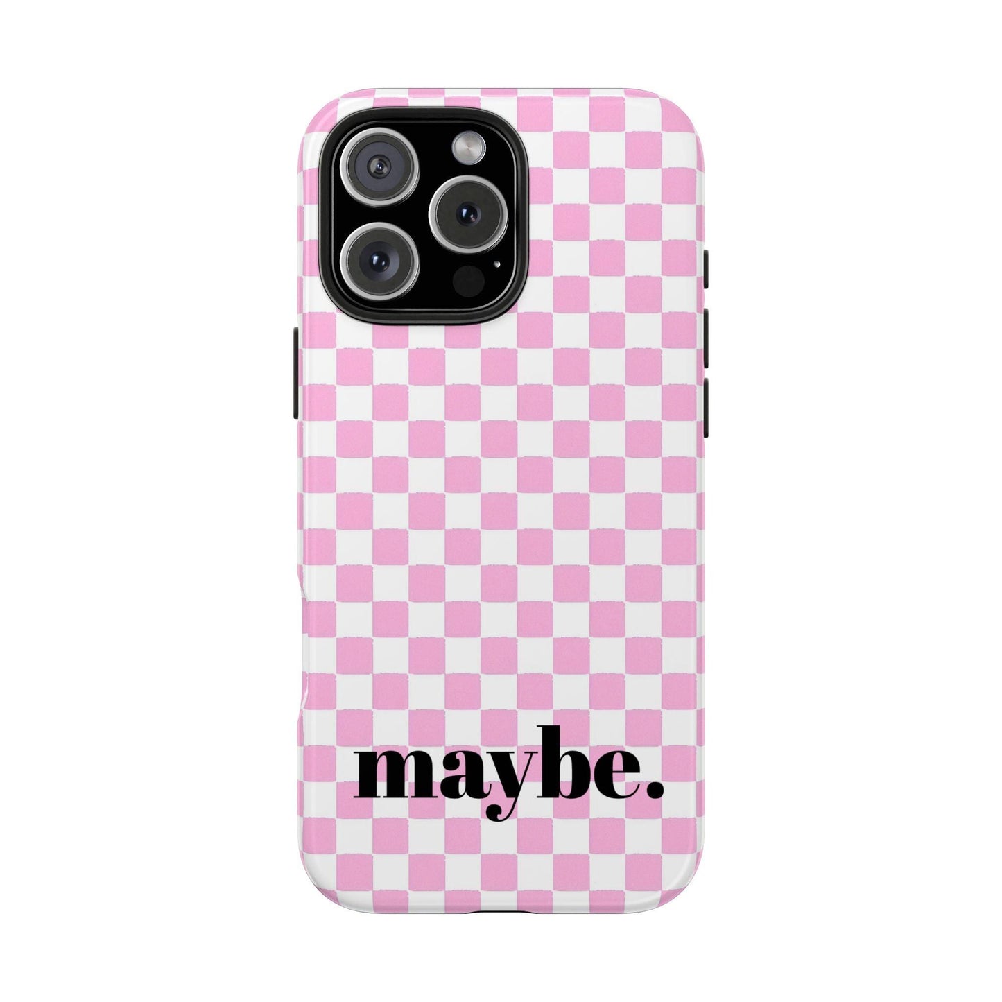 maybe. Pink Check Chess Tough iPhone Case with White and Pink Boxes - SmartHomeGoodies