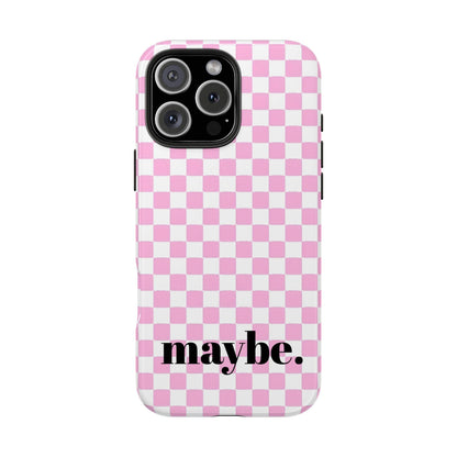 maybe. Pink Check Chess Tough iPhone Case with White and Pink Boxes - SmartHomeGoodies