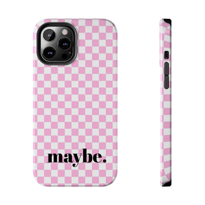 maybe. Pink Check Chess Tough iPhone Case with White and Pink Boxes - SmartHomeGoodies
