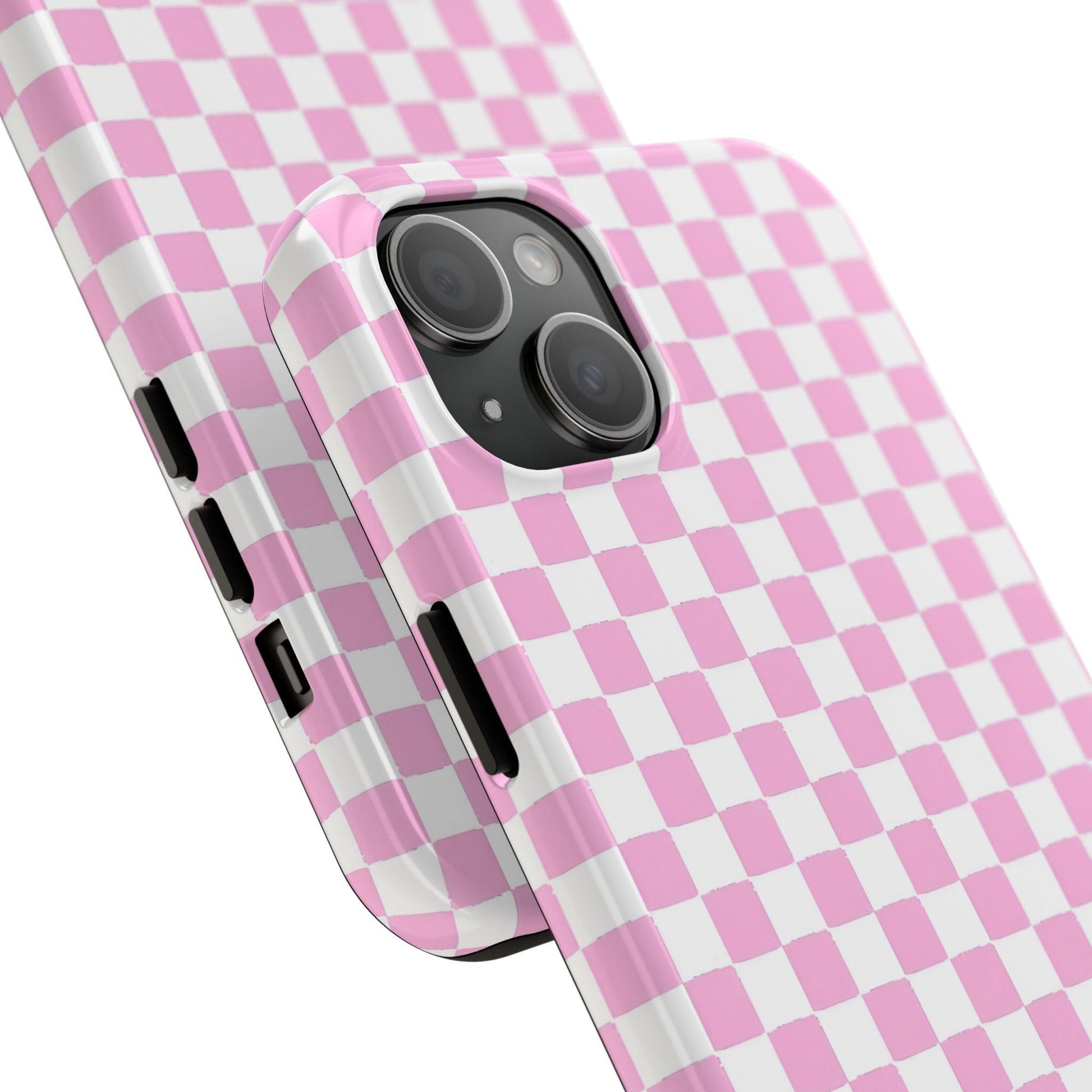 maybe. Pink Check Chess Tough iPhone Case with White and Pink Boxes - SmartHomeGoodies