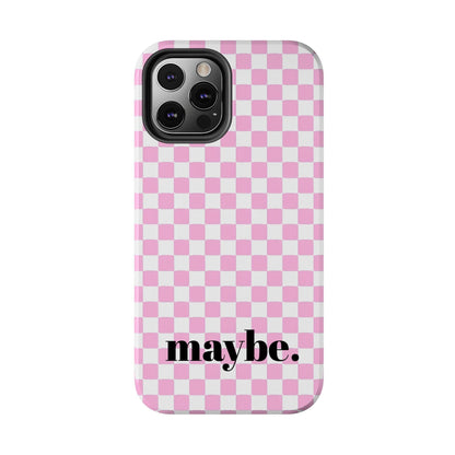 maybe. Pink Check Chess Tough iPhone Case with White and Pink Boxes - SmartHomeGoodies