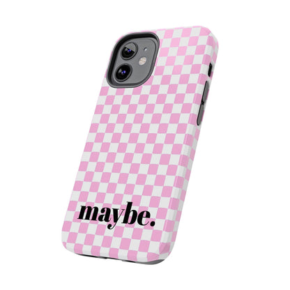 maybe. Pink Check Chess Tough iPhone Case with White and Pink Boxes - SmartHomeGoodies