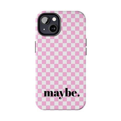 maybe. Pink Check Chess Tough iPhone Case with White and Pink Boxes - SmartHomeGoodies
