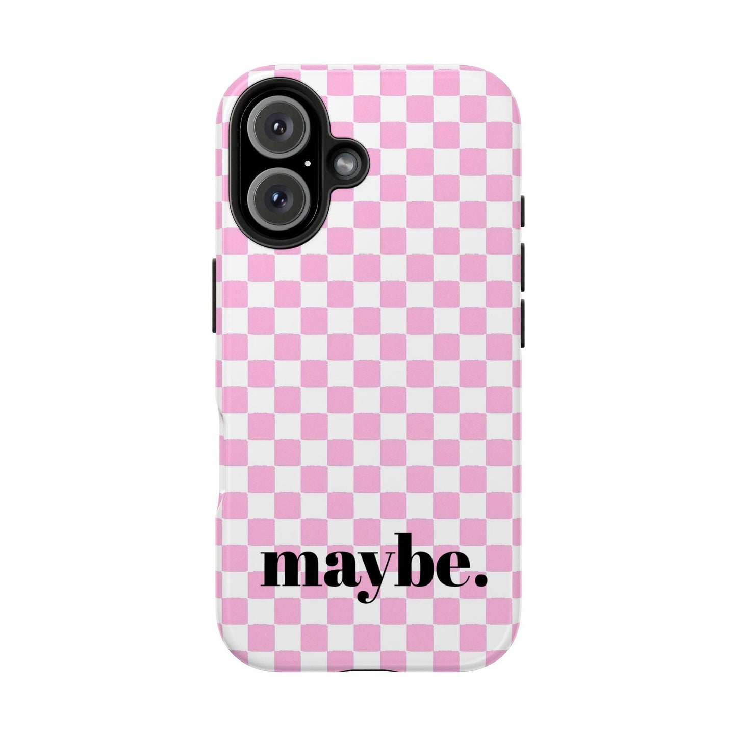 maybe. Pink Check Chess Tough iPhone Case with White and Pink Boxes - SmartHomeGoodies