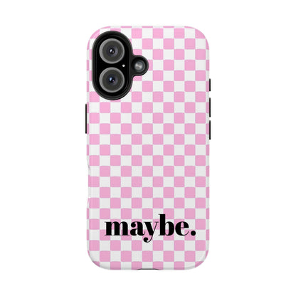 maybe. Pink Check Chess Tough iPhone Case with White and Pink Boxes - SmartHomeGoodies