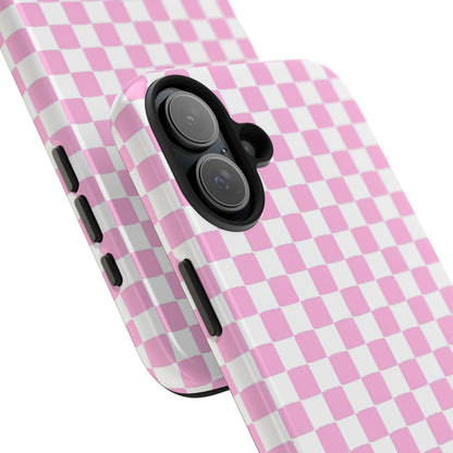 maybe. Pink Check Chess Tough iPhone Case with White and Pink Boxes - SmartHomeGoodies