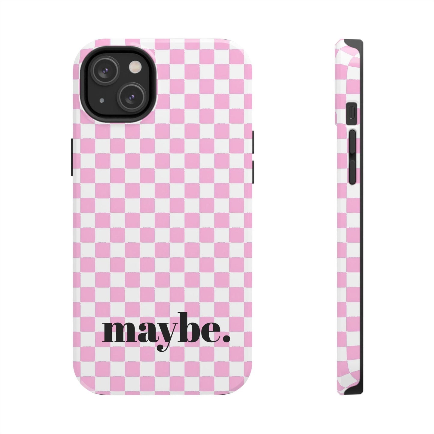 maybe. Pink Check Chess Tough iPhone Case with White and Pink Boxes - SmartHomeGoodies