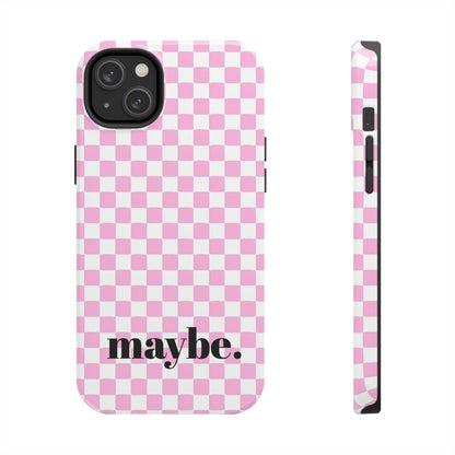 maybe. Pink Check Chess Tough iPhone Case with White and Pink Boxes - SmartHomeGoodies