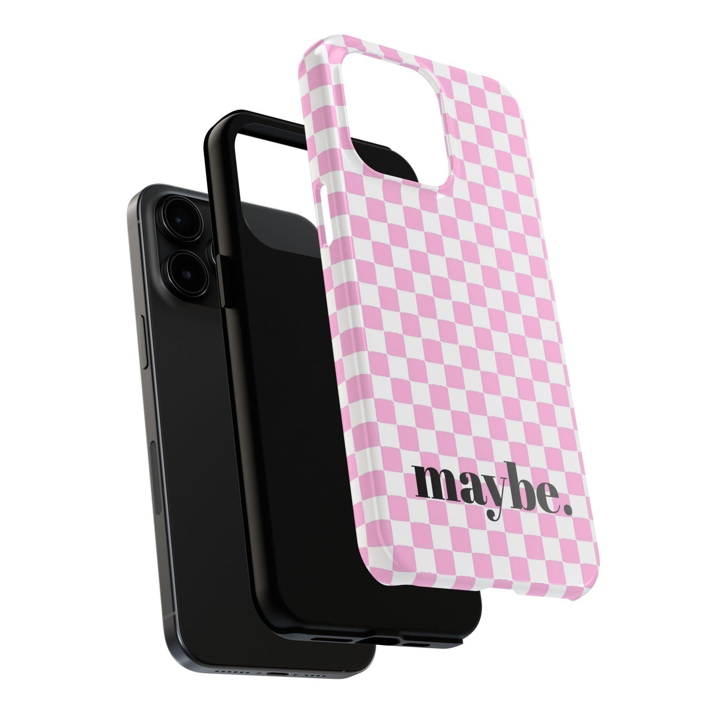 maybe. Pink Check Chess Tough iPhone Case with White and Pink Boxes - SmartHomeGoodies