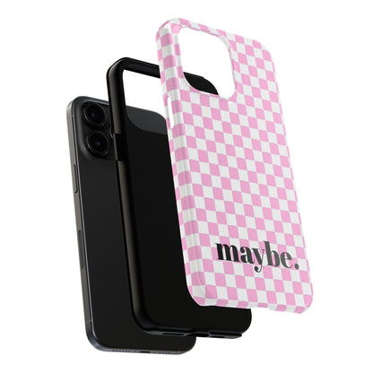 maybe. Pink Check Chess Tough iPhone Case with White and Pink Boxes - SmartHomeGoodies