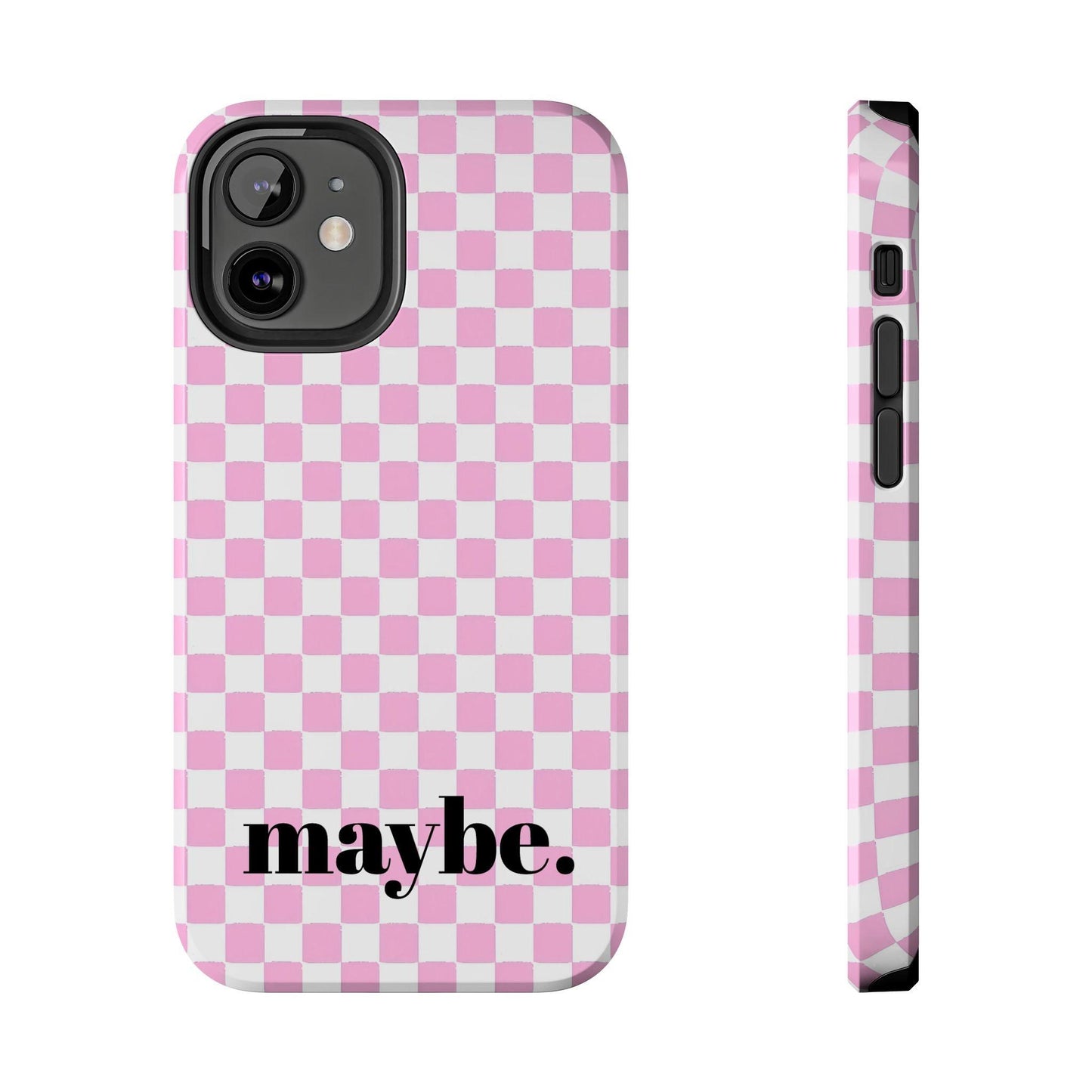 maybe. Pink Check Chess Tough iPhone Case with White and Pink Boxes - SmartHomeGoodies
