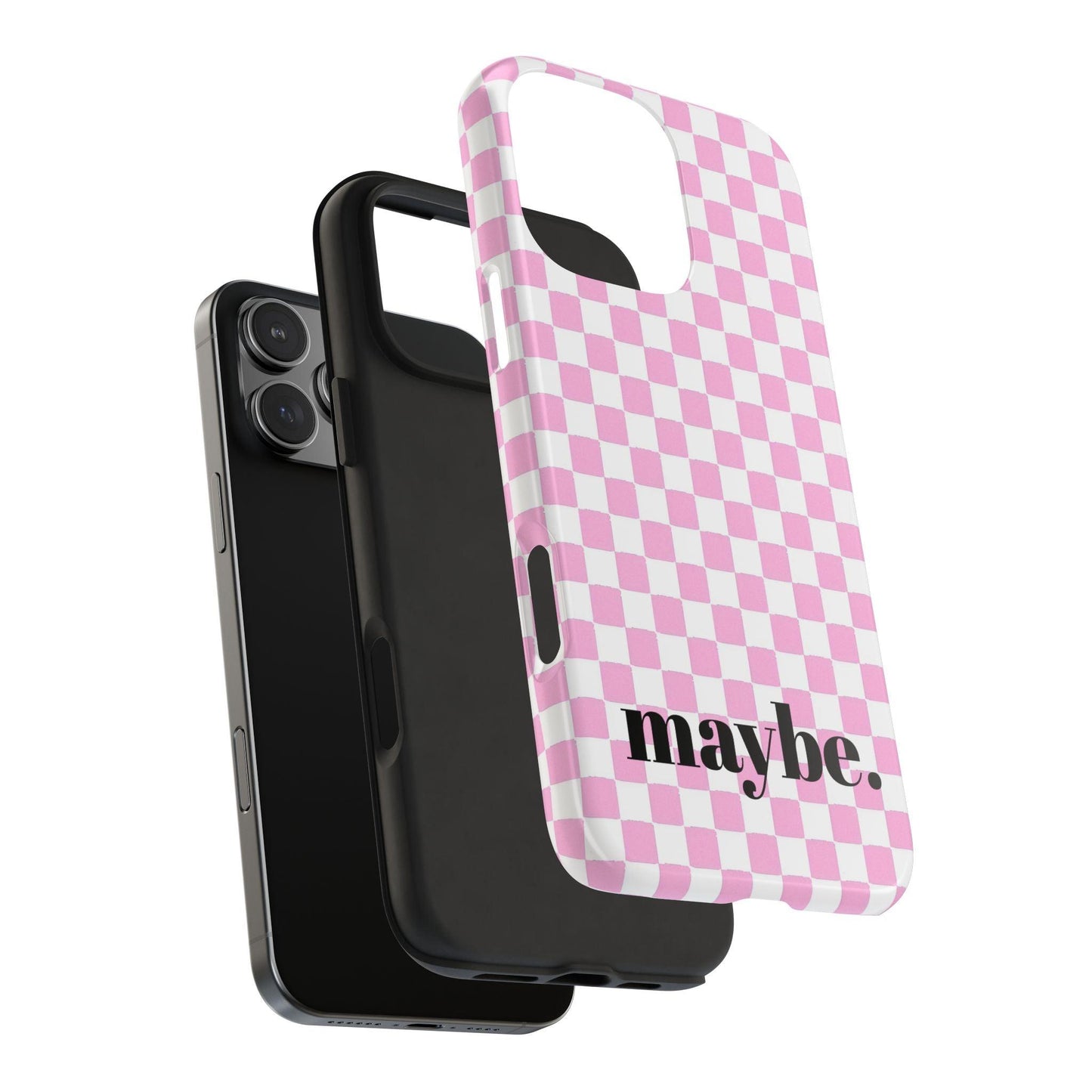 maybe. Pink Check Chess Tough iPhone Case with White and Pink Boxes - SmartHomeGoodies