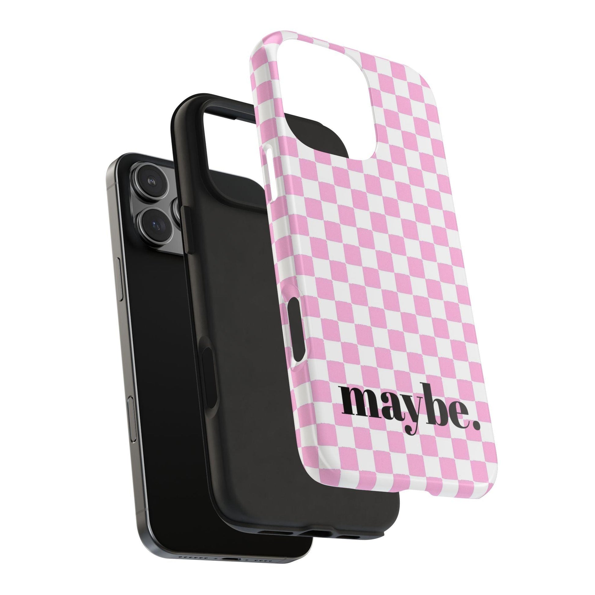 maybe. Pink Check Chess Tough iPhone Case with White and Pink Boxes - SmartHomeGoodies