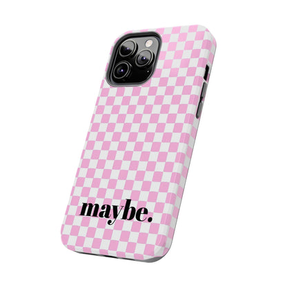 maybe. Pink Check Chess Tough iPhone Case with White and Pink Boxes - SmartHomeGoodies