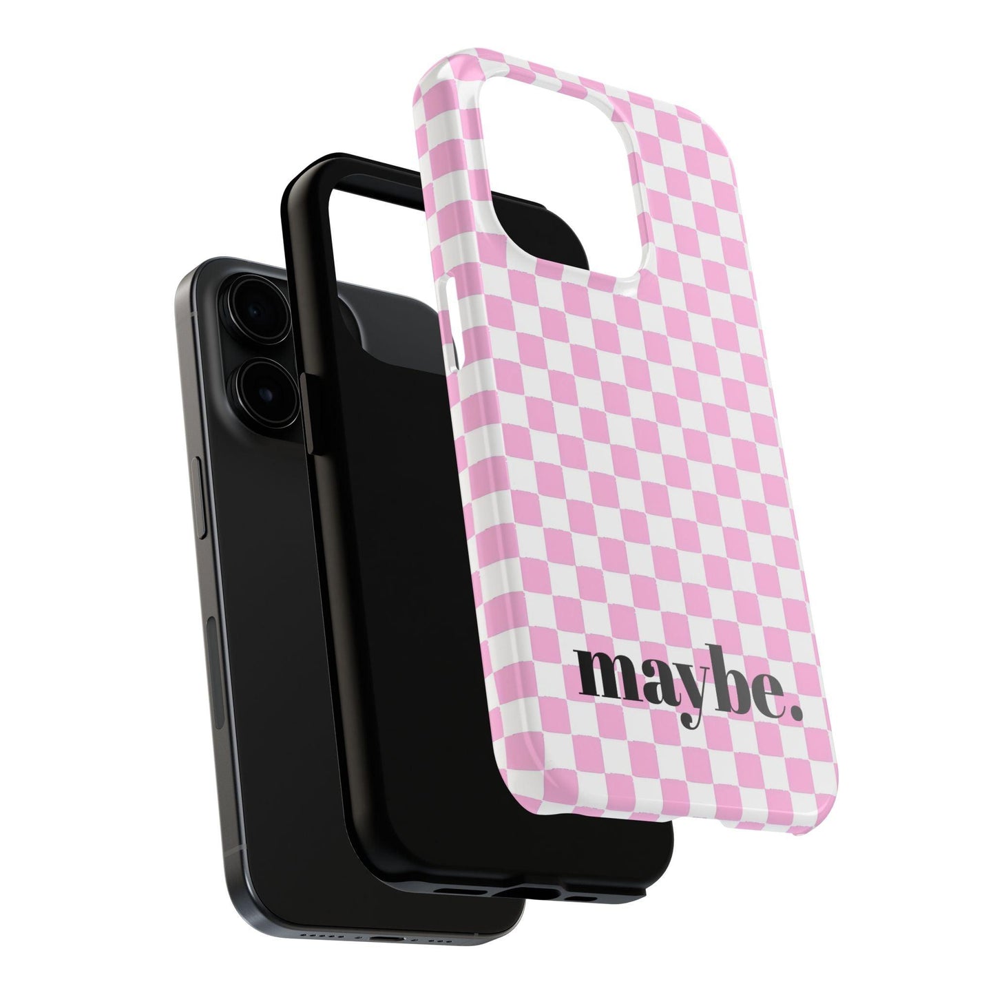 maybe. Pink Check Chess Tough iPhone Case with White and Pink Boxes - SmartHomeGoodies
