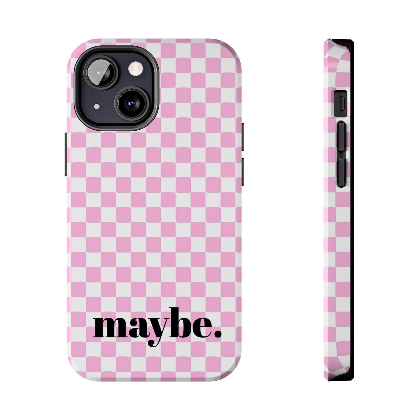maybe. Pink Check Chess Tough iPhone Case with White and Pink Boxes - SmartHomeGoodies