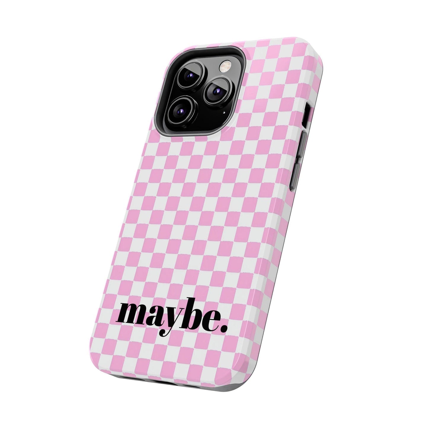 maybe. Pink Check Chess Tough iPhone Case with White and Pink Boxes - SmartHomeGoodies