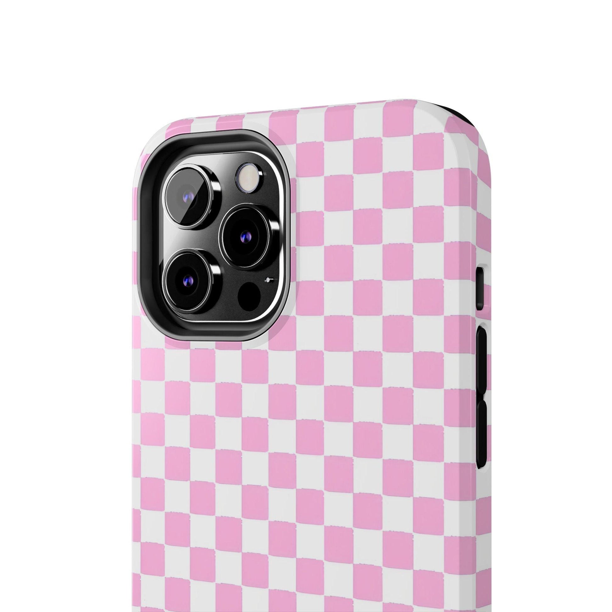 maybe. Pink Check Chess Tough iPhone Case with White and Pink Boxes - SmartHomeGoodies