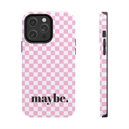 maybe. Pink Check Chess Tough iPhone Case with White and Pink Boxes - SmartHomeGoodies