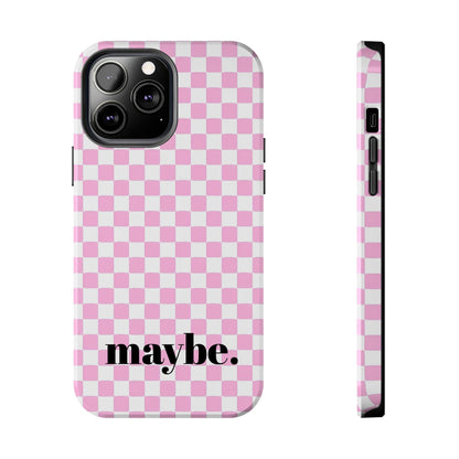 maybe. Pink Check Chess Tough iPhone Case with White and Pink Boxes - SmartHomeGoodies