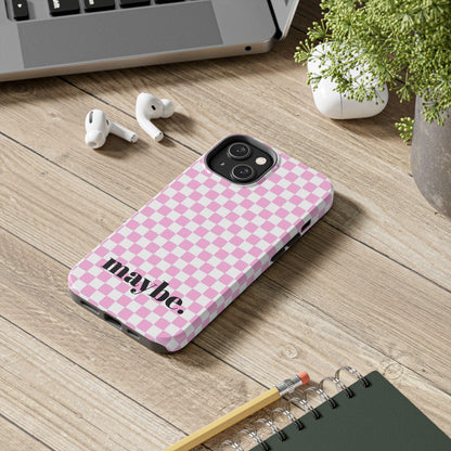 maybe. Pink Check Chess Tough iPhone Case with White and Pink Boxes - SmartHomeGoodies