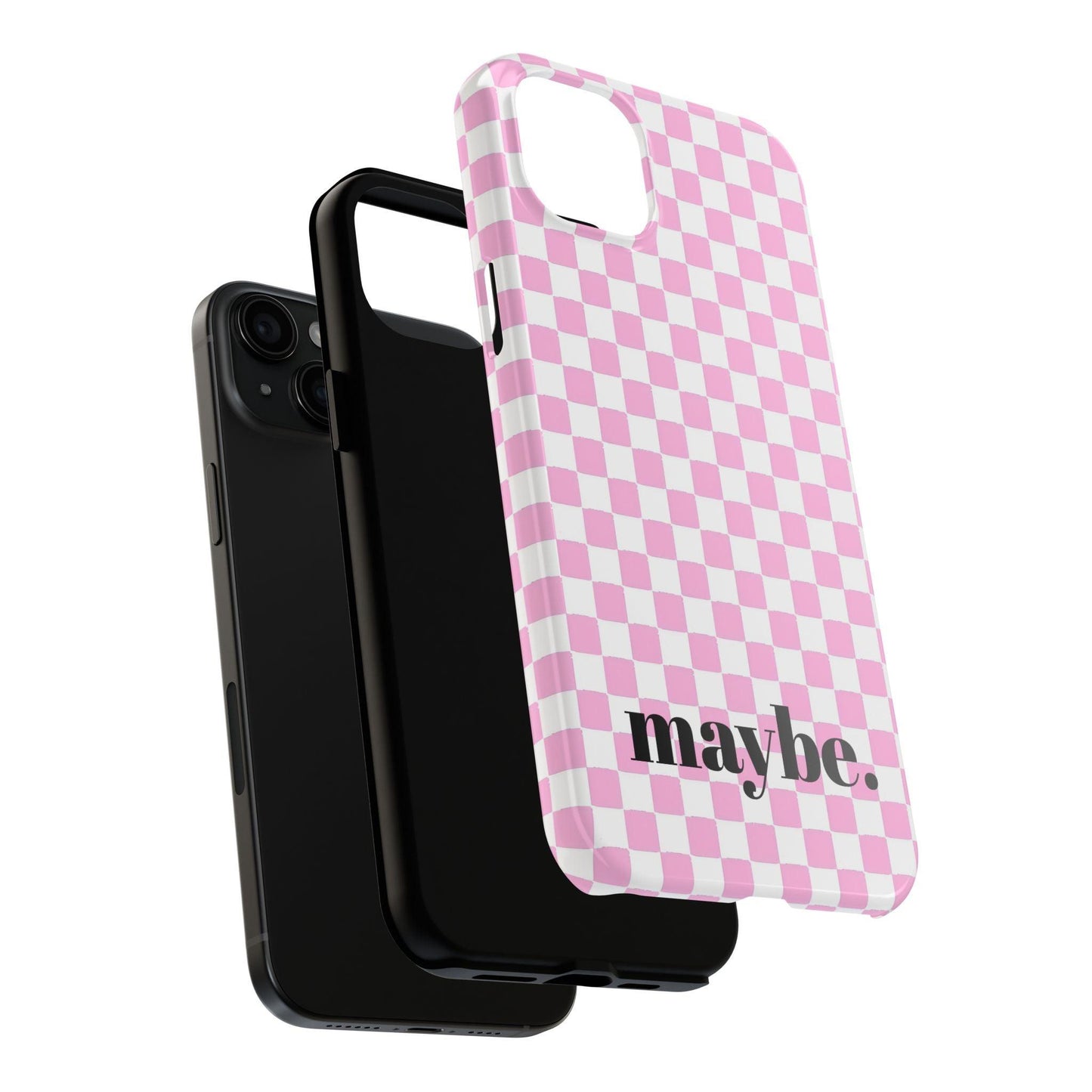 maybe. Pink Check Chess Tough iPhone Case with White and Pink Boxes - SmartHomeGoodies