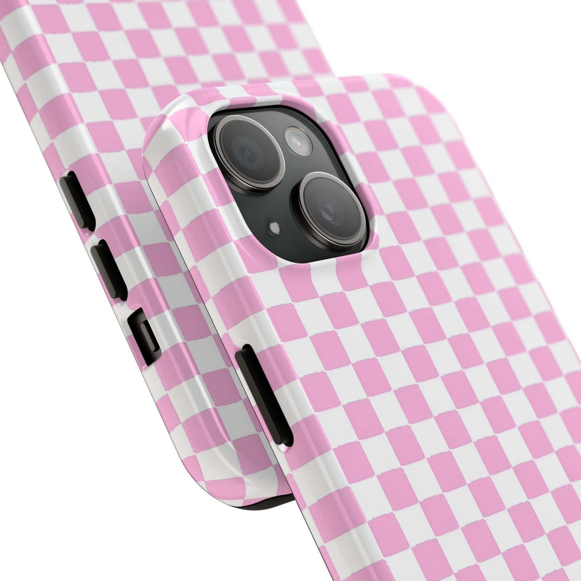 maybe. Pink Check Chess Tough iPhone Case with White and Pink Boxes - SmartHomeGoodies