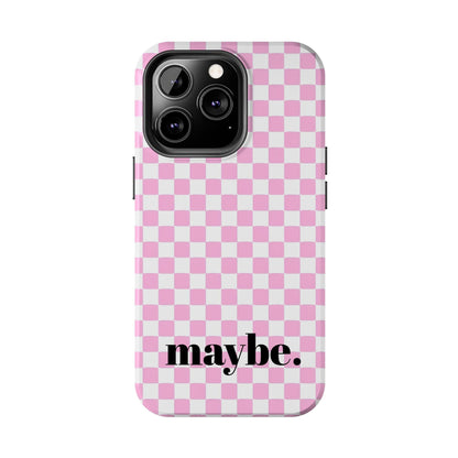 maybe. Pink Check Chess Tough iPhone Case with White and Pink Boxes - SmartHomeGoodies
