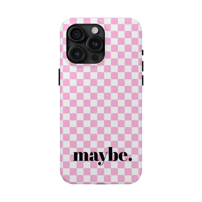 maybe. Pink Check Chess Tough iPhone Case with White and Pink Boxes - SmartHomeGoodies