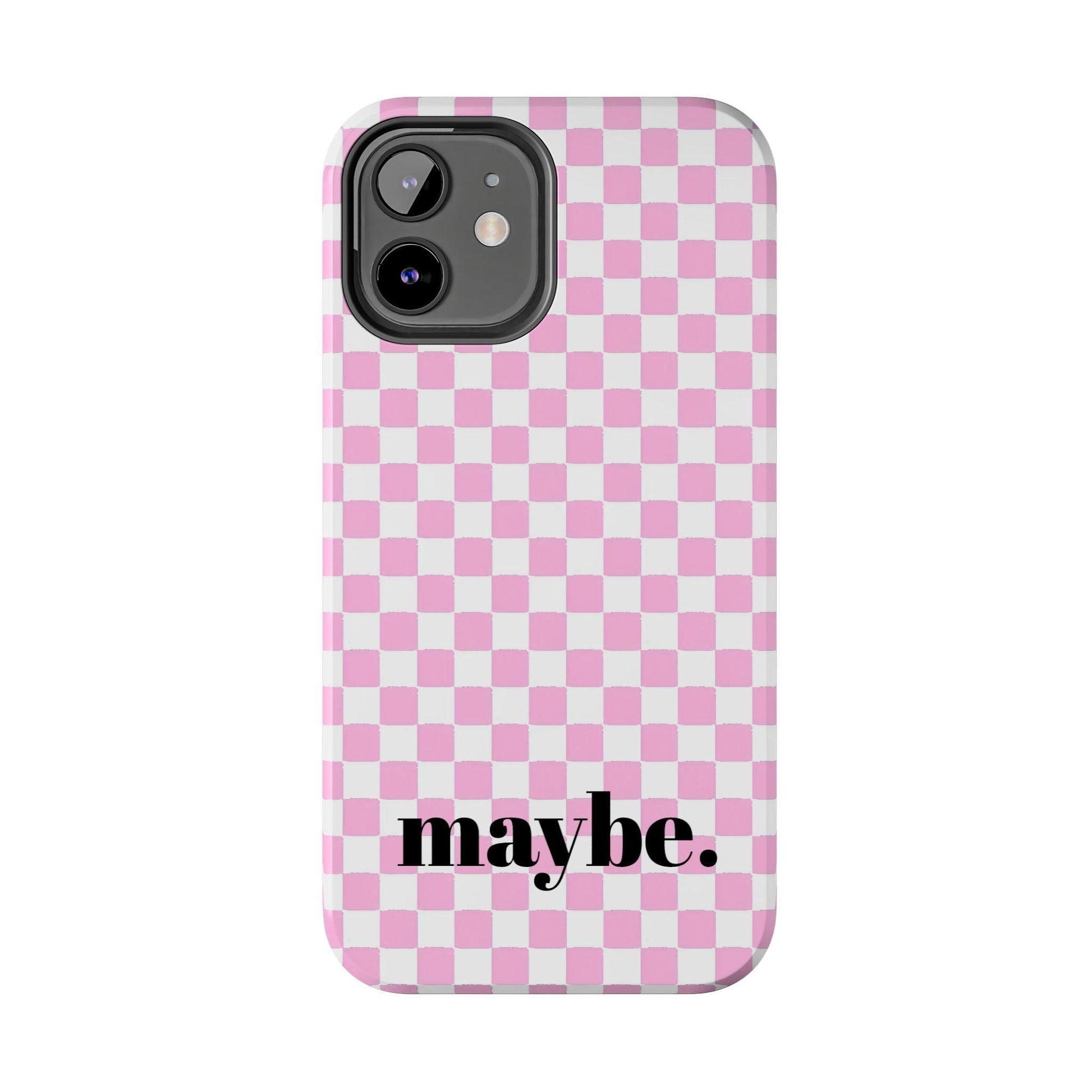 maybe. Pink Check Chess Tough iPhone Case with White and Pink Boxes - SmartHomeGoodies