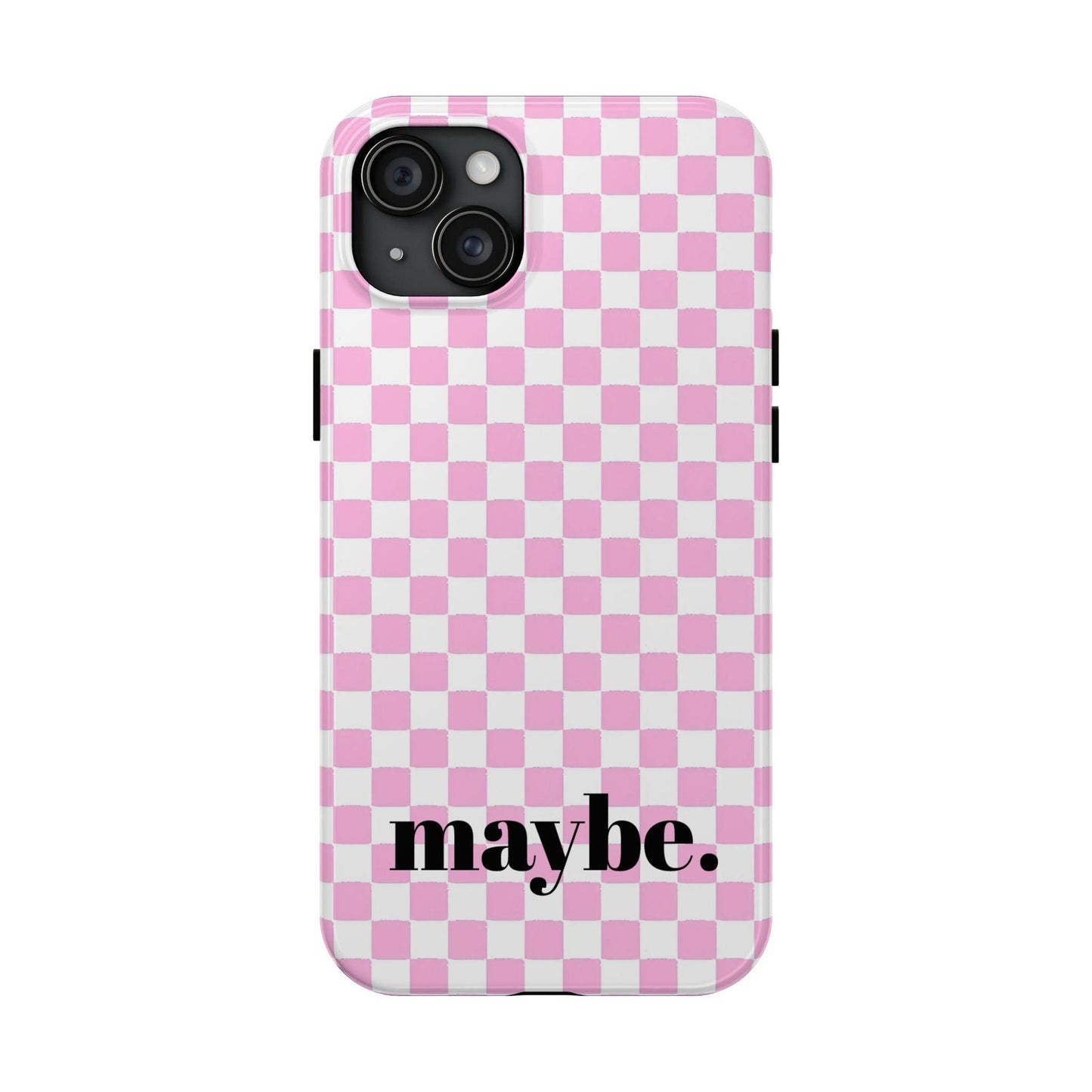 maybe. Pink Check Chess Tough iPhone Case with White and Pink Boxes - SmartHomeGoodies