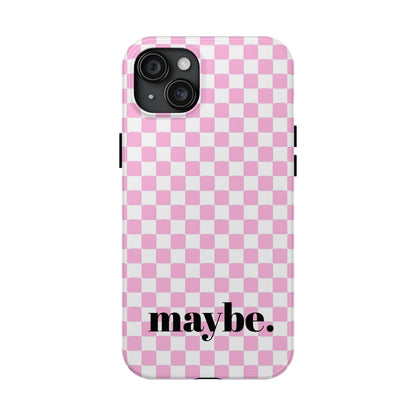 maybe. Pink Check Chess Tough iPhone Case with White and Pink Boxes - SmartHomeGoodies