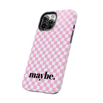 maybe. Pink Check Chess Tough iPhone Case with White and Pink Boxes - SmartHomeGoodies