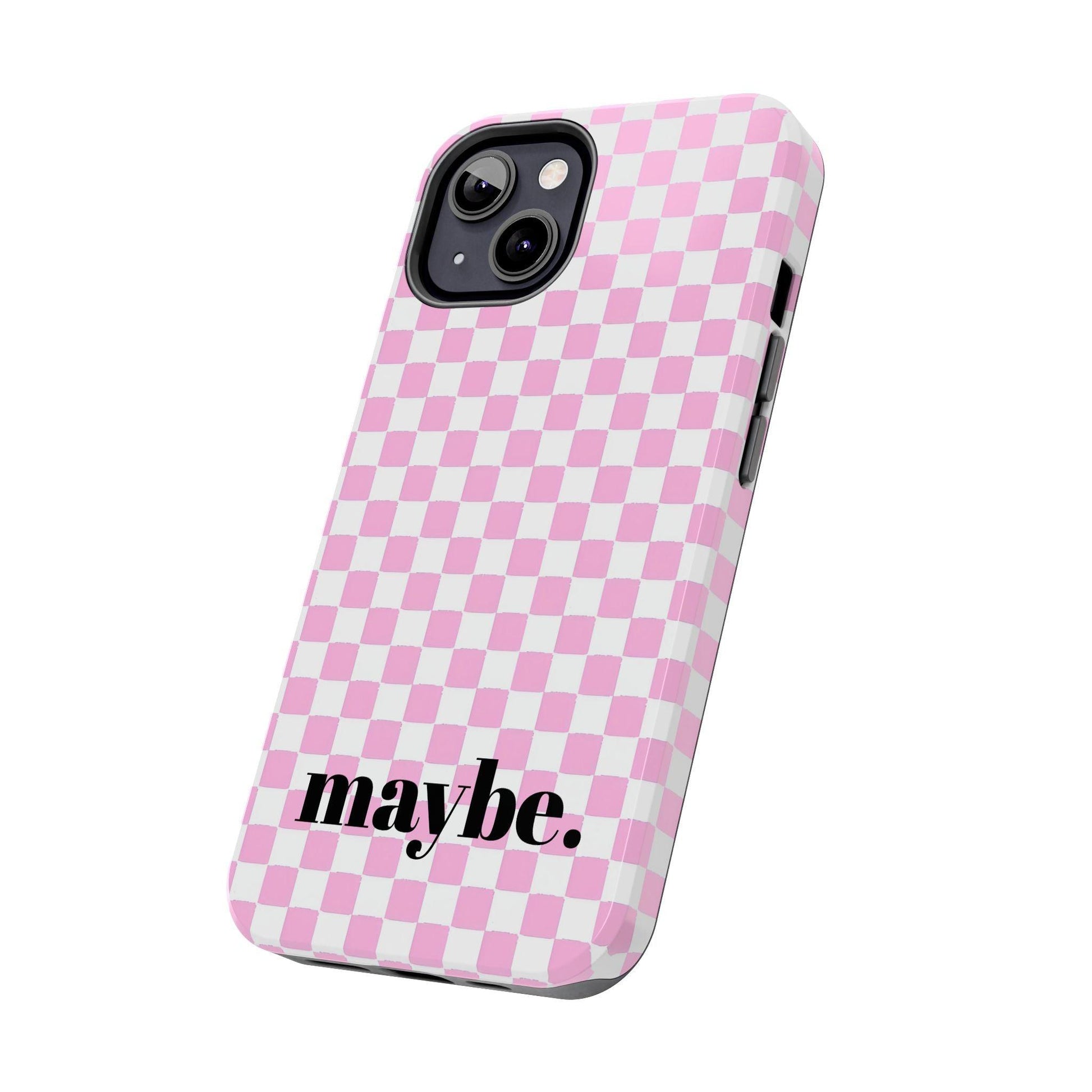 maybe. Pink Check Chess Tough iPhone Case with White and Pink Boxes - SmartHomeGoodies