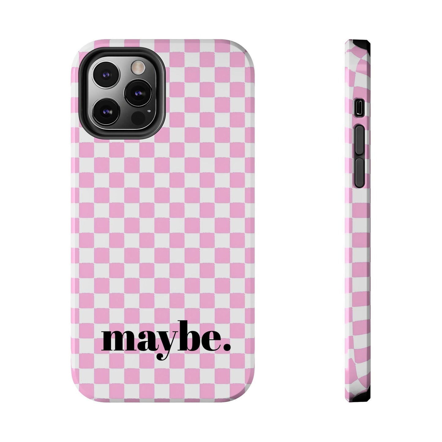 maybe. Pink Check Chess Tough iPhone Case with White and Pink Boxes - SmartHomeGoodies