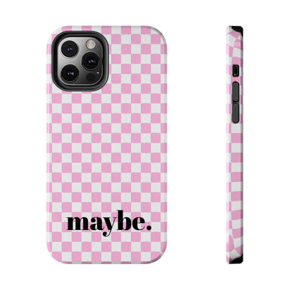 maybe. Pink Check Chess Tough iPhone Case with White and Pink Boxes - SmartHomeGoodies