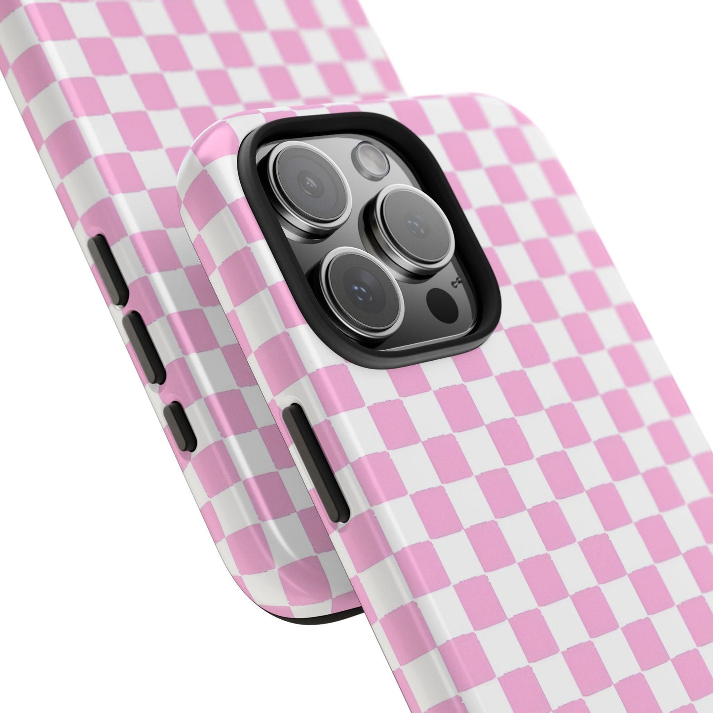 maybe. Pink Check Chess Tough iPhone Case with White and Pink Boxes - SmartHomeGoodies