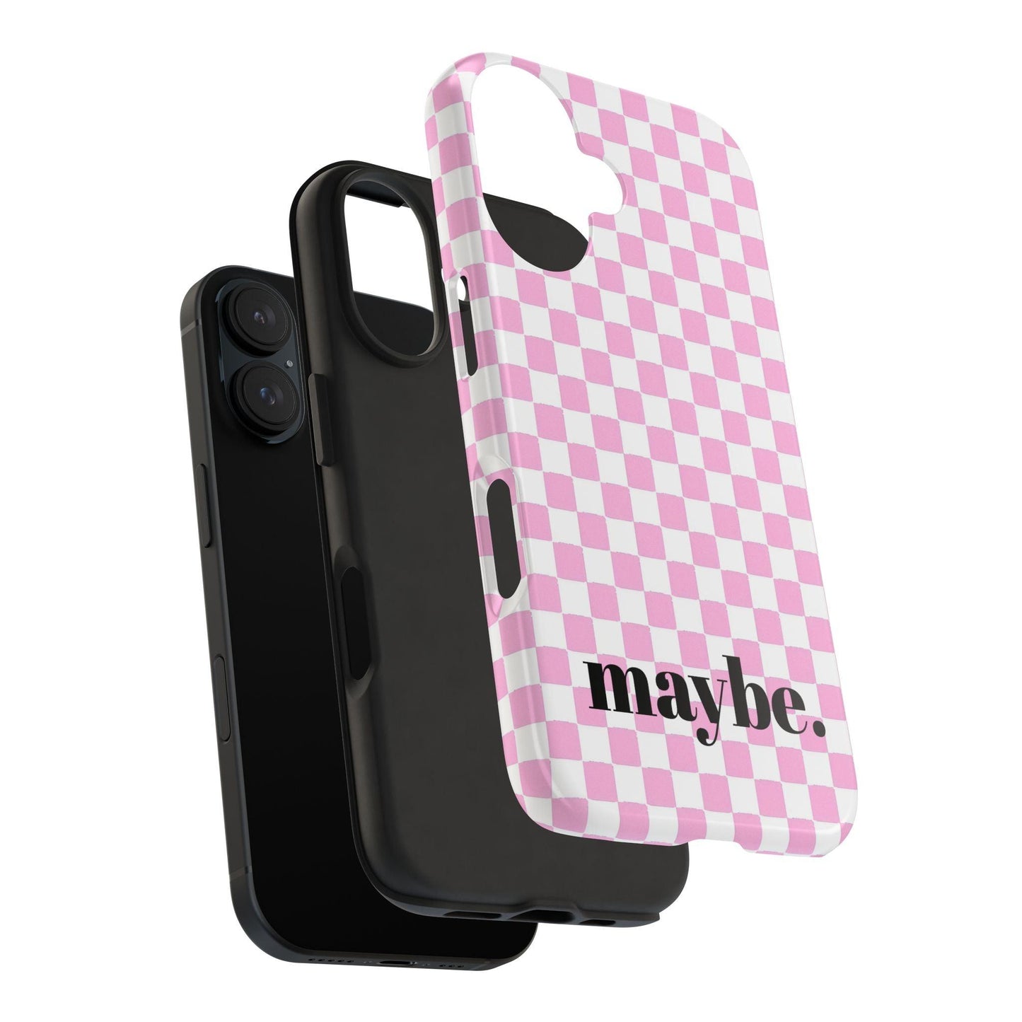 maybe. Pink Check Chess Tough iPhone Case with White and Pink Boxes - SmartHomeGoodies
