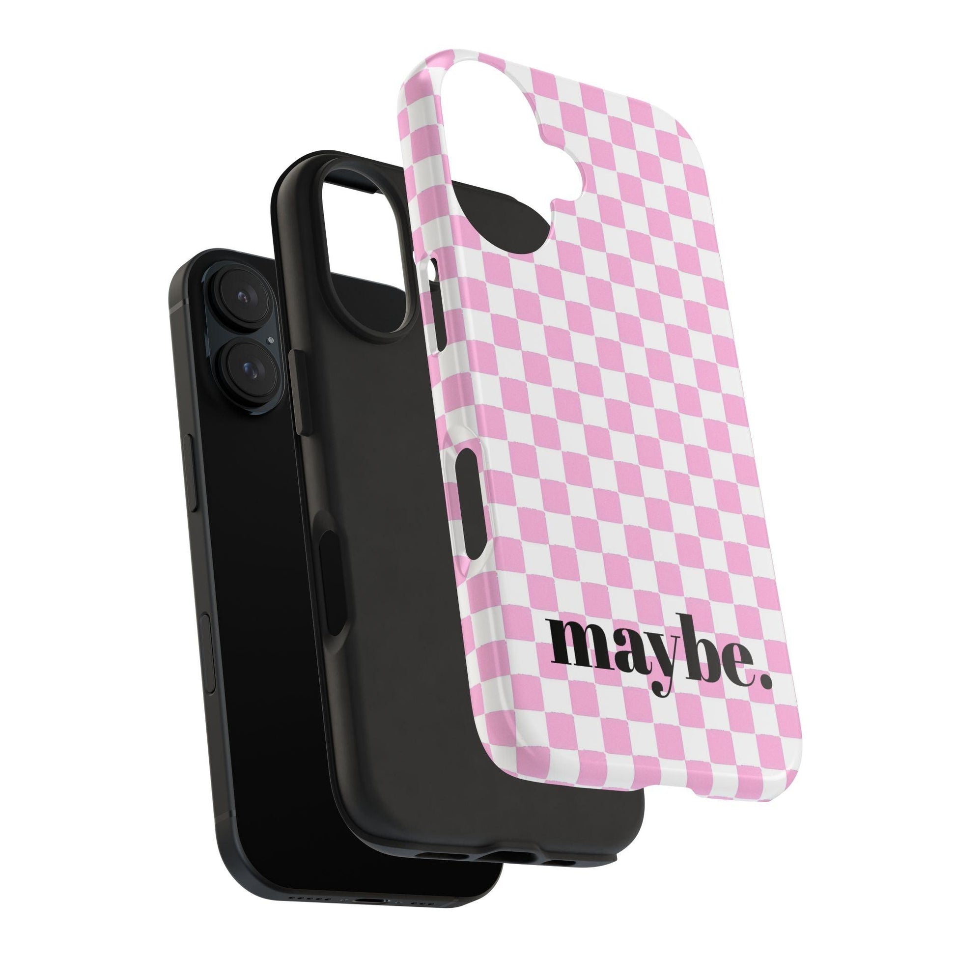 maybe. Pink Check Chess Tough iPhone Case with White and Pink Boxes - SmartHomeGoodies