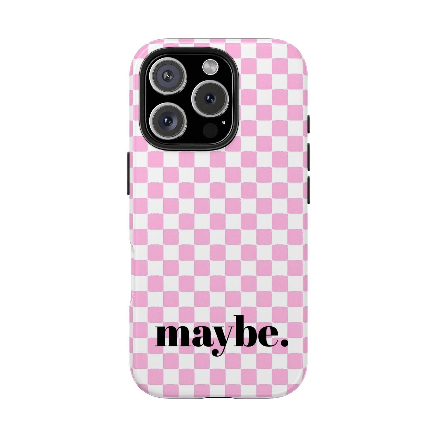 maybe. Pink Check Chess Tough iPhone Case with White and Pink Boxes - SmartHomeGoodies