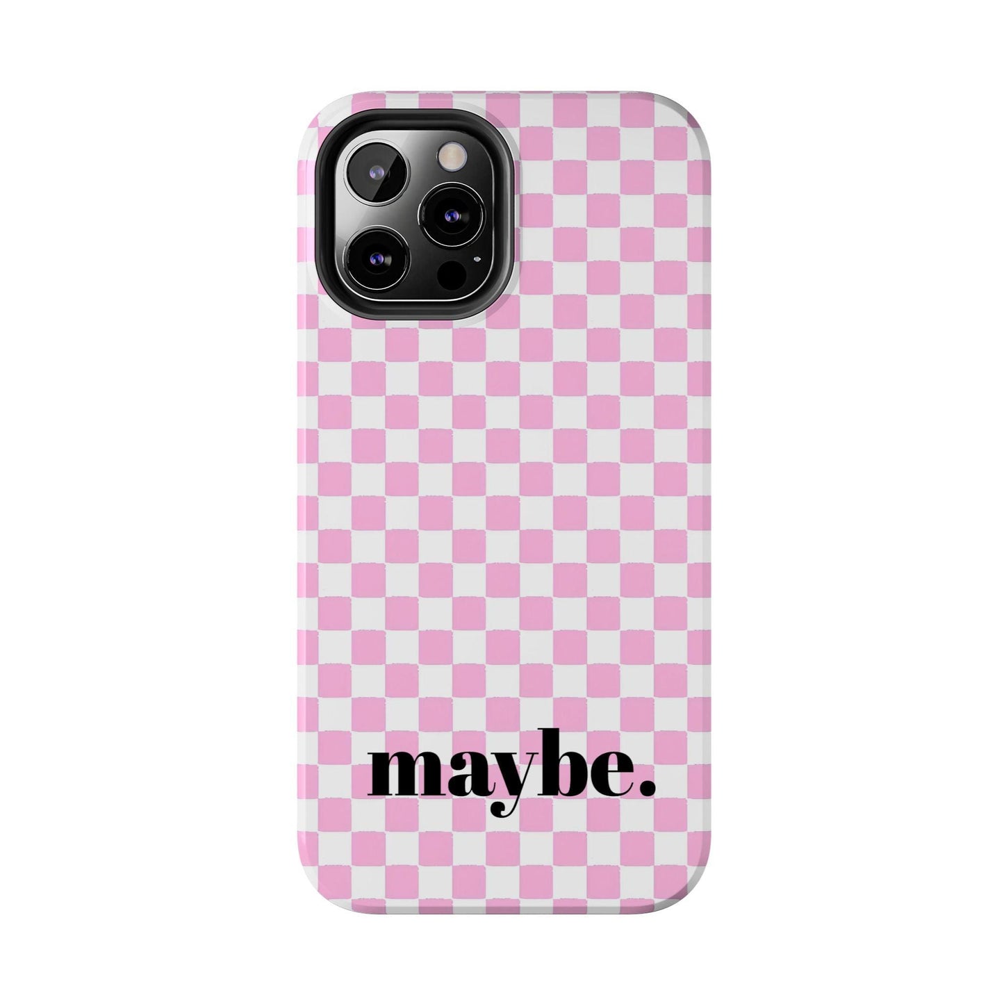 maybe. Pink Check Chess Tough iPhone Case with White and Pink Boxes - SmartHomeGoodies